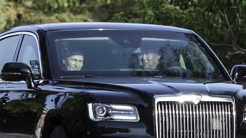 Kim Jong-un has driven a Russian Aurus limousine carrying Russian President Vladimir Putin.