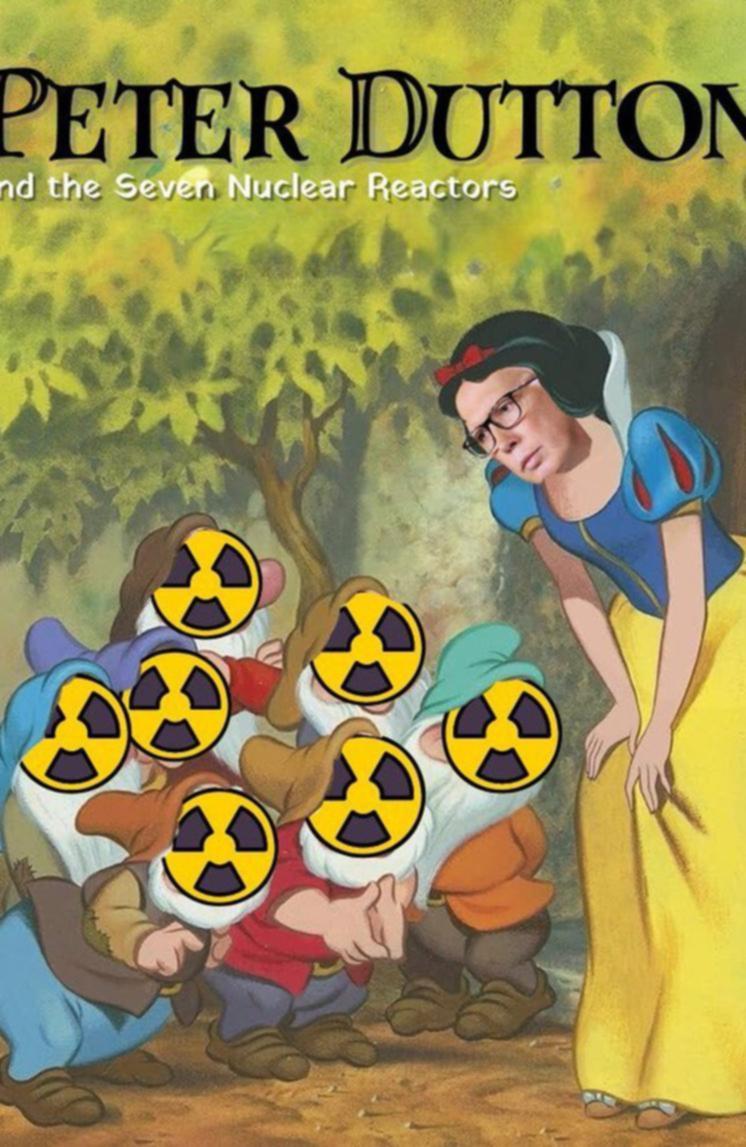 An extensive array of creatively comical images depicting the intersection of Peter Dutton&#39;s announcement for nuclear power plants across Australia and an assortment of pop culture icons are making their way around social media as the debate around nuclear energy comes back into the public consciousness. Picture: Supplied