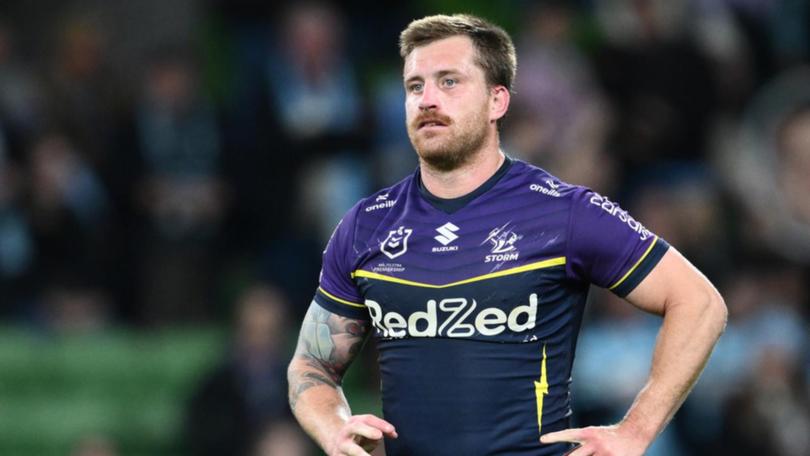 Melbourne No.6 Cameron Munster may return for the Storm from injury sooner than expected. (Joel Carrett/AAP PHOTOS)