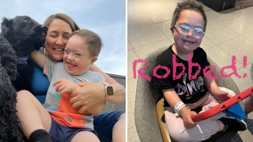 Mum Vanessa Vasey said her son Jesse, who has Down syndrome, was ‘robbed’ of enjoying a Pink concert.