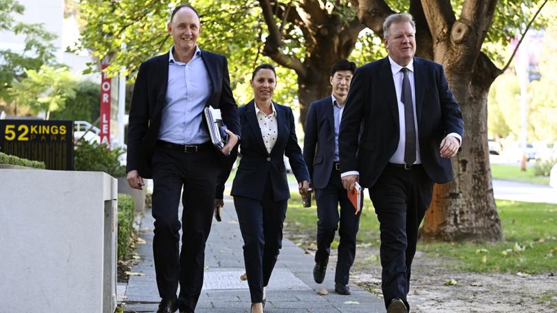 Northern Minerals’ executives left to right: CEO and Managing Director Shane Hartwig, Chief Operating Officer Angela Glover, Executive Director Bin Cai and Executive Chairman Adam Handley.