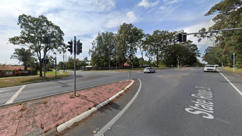 The forensic crash unit is investigating after a 36-year-old male motorcyclist died in a collision with a utility vehicle north of Brisbane on Thursday.