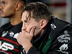 SYDNEY, AUSTRALIA - APRIL 13: Cameron Murray of the Rabbitohs looks on from the bench during the round six NRL match between South Sydney Rabbitohs and Cronulla Sharks at Accor Stadium, on April 13, 2024, in Sydney, Australia. (Photo by Brendon Thorne/Getty Images)