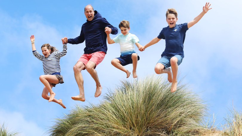 Princess of Wales Catherine has released this image of Prince William with Charlotte, Louis and George, in celebration of the Prince's 42nd birthday