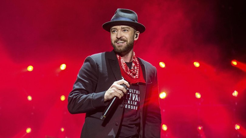 Singer Justin Timberlake has addressed his "tough week" during a concert in Chicago. (AP PHOTO)