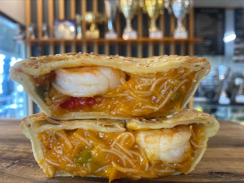 Rolling Pin Pies and Cakes prawn laksa pie.