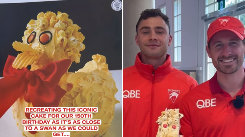 AFL stars recreate the iconic duck cake from Women’s Weekly: ‘Straight out of a horror movie’