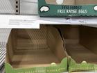 Supermarket customers are being urged not to stock up on eggs, despite the risk of supply issues. (Dean Lewins/AAP PHOTOS)