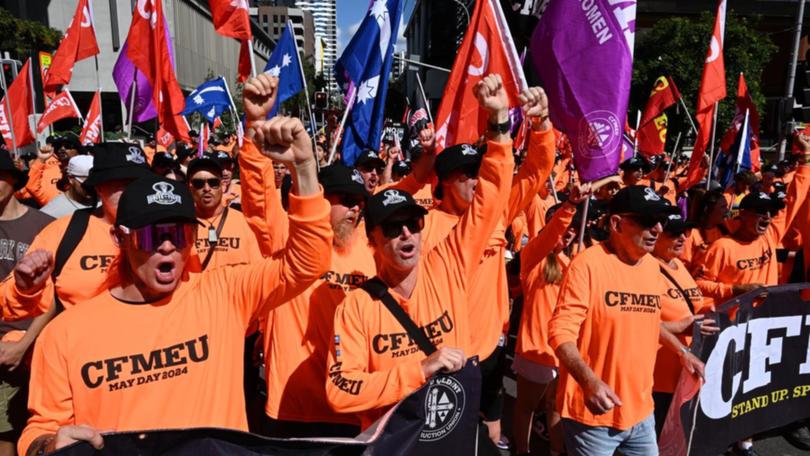 Manufacturing workers could vote to split from the powerful CFMEU under new laws before parliament. (Darren England/AAP PHOTOS)