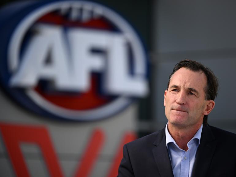 The AFL’s history is littered with stories of young players who fall victim to the temptations of drugs. Pictured: AFL CEO Andrew Dillon.