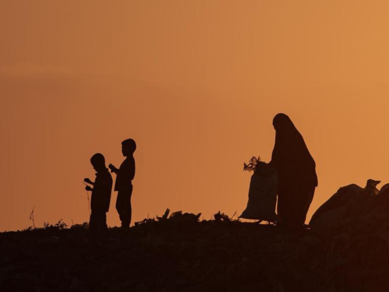 Refugees and an aid truck guard were among 11 killed in Israeli air strikes in Gaza.