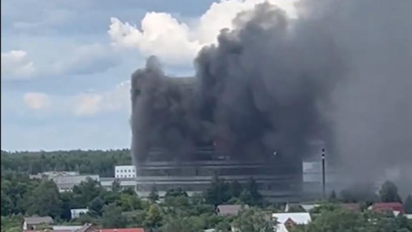 An inferno has ripped through what is believed to a research centre in Russia, killing eight people.