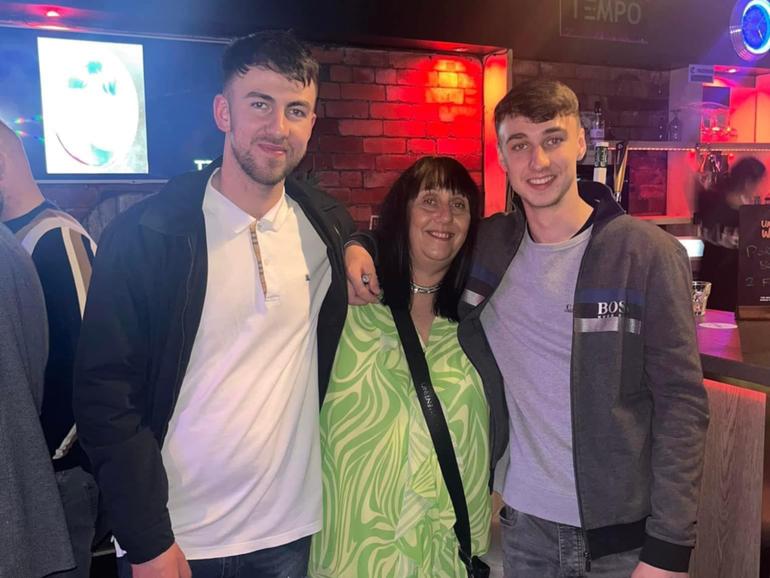 Missing teen Jay Slater, right, pictured with brother Zak and mum Debbie Duncan.