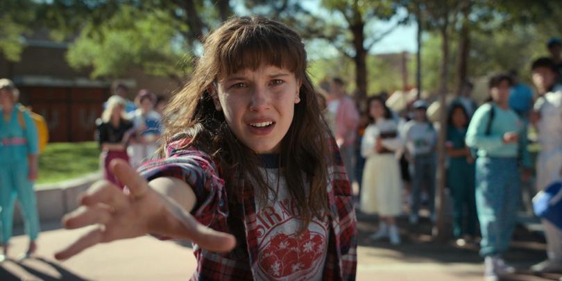 STRANGER THINGS. Millie Bobby Brown as Eleven in Stranger Things.