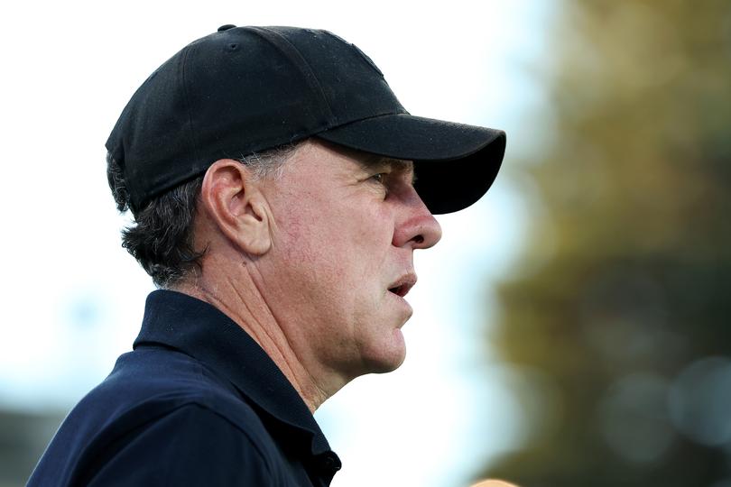 PERTH, AUSTRALIA - APRIL 21: Alen Stajcic, head coach of the Glory looks on after being defeated during the A-League Men round 25 match between Perth Glory and Western United at HBF Park, on April 21, 2024, in Perth, Australia. (Photo by Paul Kane/Getty Images)