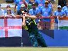 Mitchell Marsh drops a catch against India.