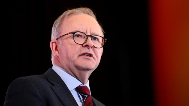 Anthony Albanese hinted at how Labor's election platform may look during a speech in Sydney. (Bianca De Marchi/AAP PHOTOS)