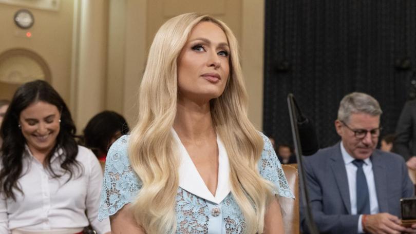 Paris Hilton has appeared before a US congressional committee in Washington. (EPA PHOTO)