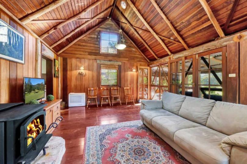 The living room in the self-contained cottage.