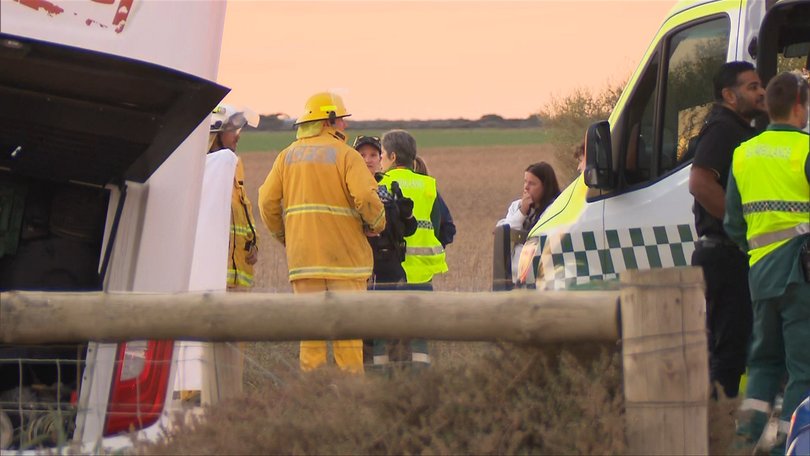 Four people have been injured, including one seriously, in a bus and car collision.