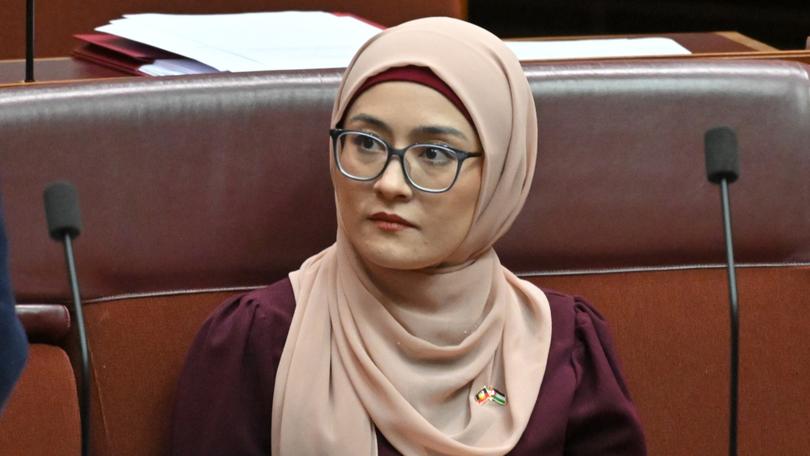 Labor Senator Fatima Payman in the Senate chamber at Parliament House in Canberra, Thursday, May 16, 2024. 