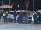 A man has repeatedly fired a gun into the air outside a petrol station in Melbourne’s west.