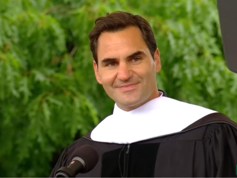 Swiss former professional tennis player Roger Federer gave Dartmoth College's commencement address on June 9, 2024