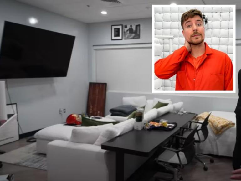 MrBeast lives in a modest studio despite holding a net worth of US$750 million.