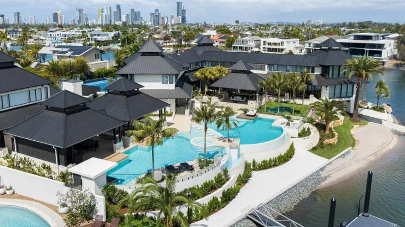 The couple has moved into this resort-style mansion in Surfers Paradise.