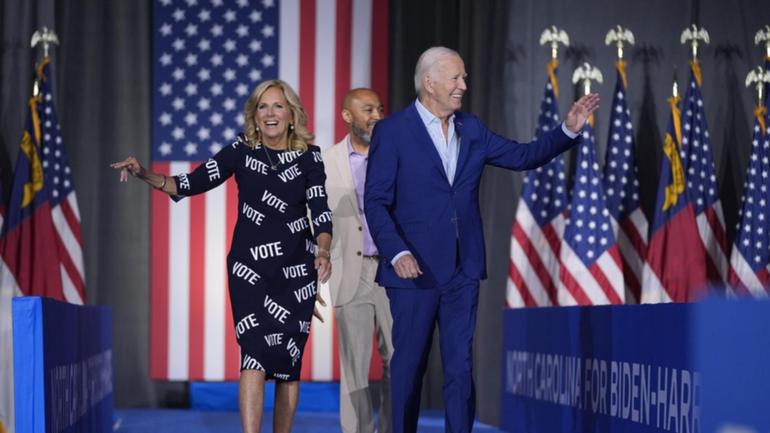 US President Joe Biden has told a rally "I don't debate as well as I used to" but aims to win. (AP PHOTO)