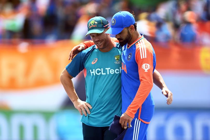 David Warner and Virat Kohli.