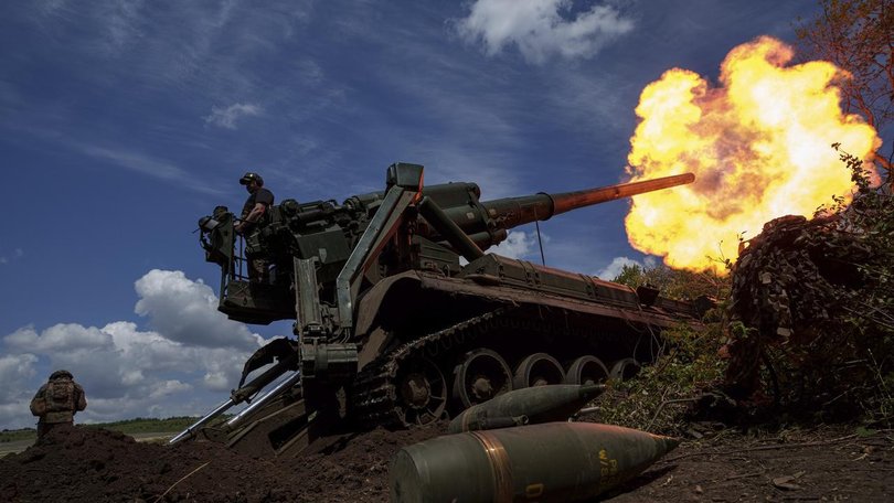 Ukrainian President Volodymyr Zelenskiy has appealed to allies for more long-range weapons. (AP PHOTO)