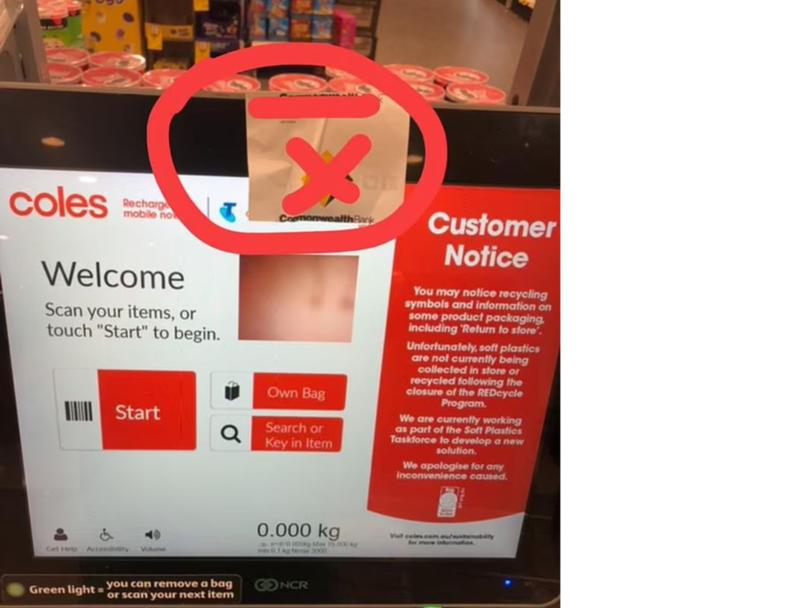 One Coles shopper revealed how she puts a receipt over the camera to stop her reflection staring back at her. 