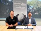 BCI Minerals managing director David Boshoff and CSL Australia Vice President Commercial Daniel Wilson. 
