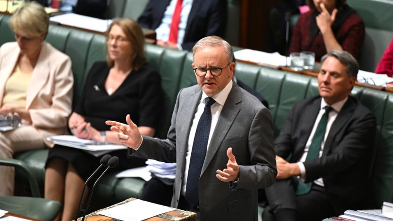Australian Prime Minister Anthony Albanese speaks during Question Time at Parliament House in Canberra, Monday, July 1, 2024. 