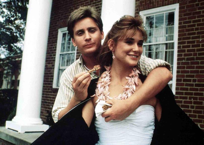 Emilio Estevez and Demi Moore in St Elmo's Fire.