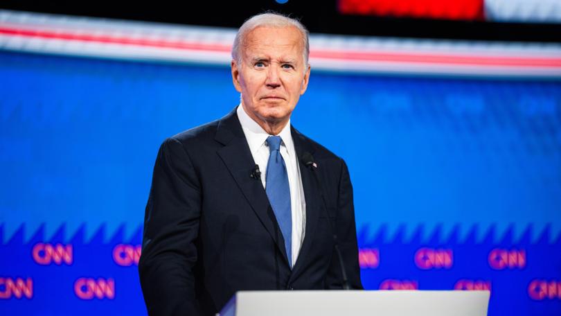 President Biden during the first presidential debate of the 2024 elections on Thursday. 