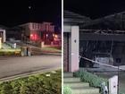 A car has crashed into the garage of a house in Melbourne’s north, burst into flames and caused a serious house fire.