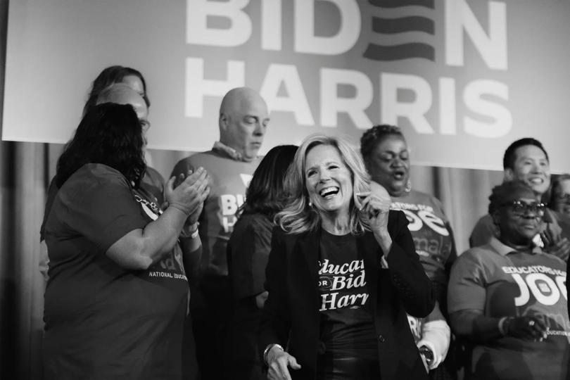 JIll Biden at a campaign stop in Bloomington, Minnesota. 