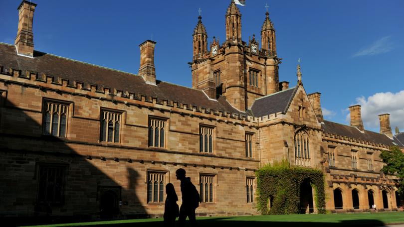 A man was allegedly stabbed at the front gates of Sydney University.