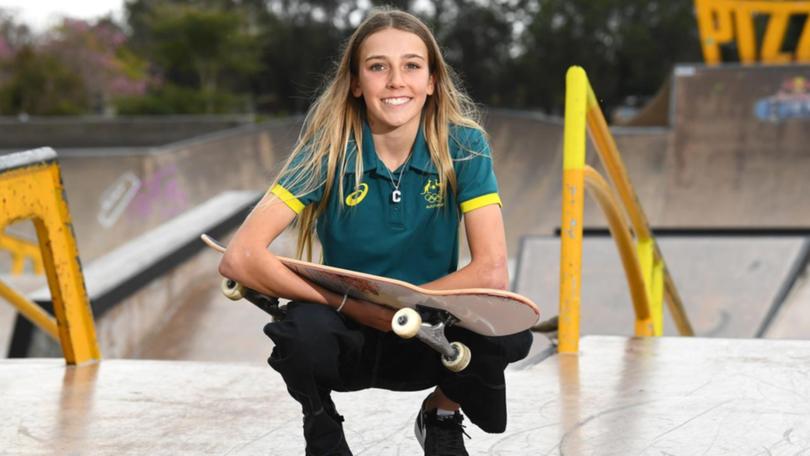 Teenage world champion Chloe Covell is one of Australia's nine Paris Games skateboarders.