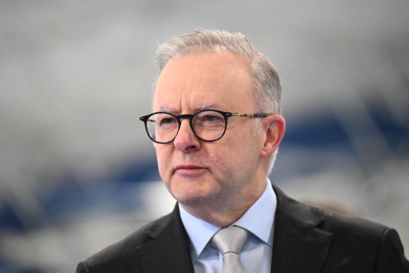 Australian Prime Minister Anthony Albanese speaks to the media during a visit to the Australian Institute of Sport, Canberra, Friday, June 28, 2024. (AAP Image/Lukas Coch) NO ARCHIVING