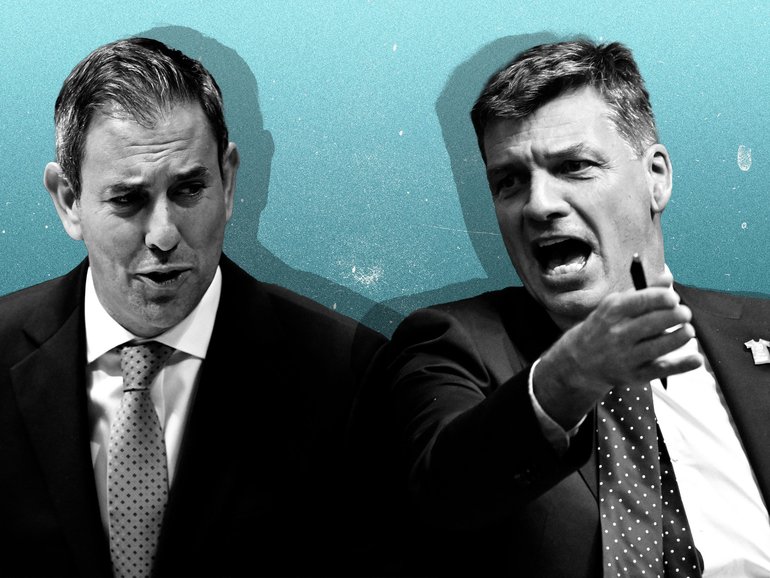 Australian Treasurer Jim Chalmers and Opposition counterpart Angus Taylor have clashed over the Coalition supermarket policy.