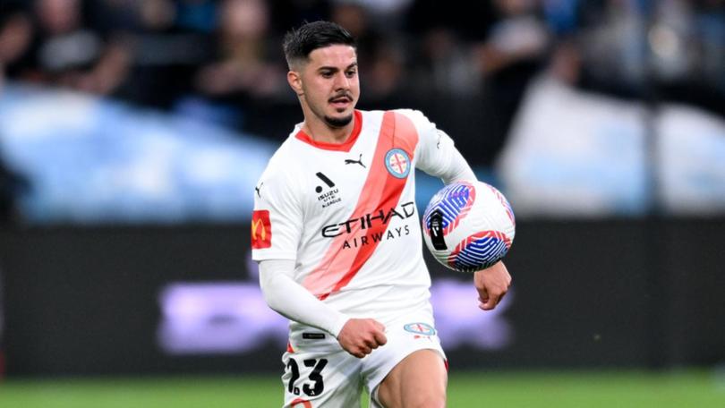 Socceroos winger Marco Tilio will spend the 2024-25 A-League season on loan at Melbourne City. (Steven Markham/AAP PHOTOS)