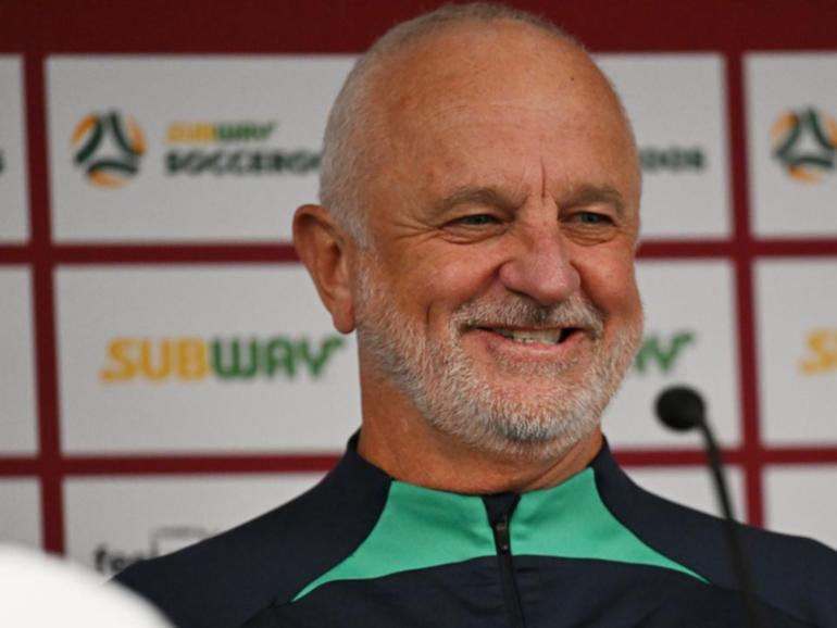 Socceroos coach Graham Arnold says an A-Leagues team on the Gold Coast would be big for the region. (Dean Lewins/AAP PHOTOS)