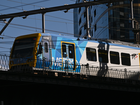 Four men are on the run following a suspected stabbing on a Melbourne train. File image.