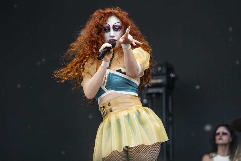 Chappell Roan performs during the Bonnaroo Music & Arts Festival in Manchester.