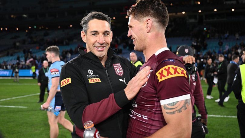 Maroons coach Billy Slater (left) has recalled Kalyn Ponga (right) for the Origin series decider.