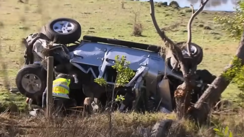 The identity of a passenger who died in a high-speed car rollover on a major Victorian highway remains a mystery.