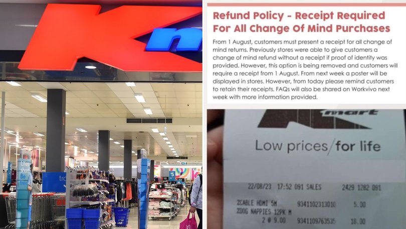 Kmart has announced it will be cracking down on its return policy, requiring customers to keep receipts.